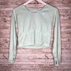 DOYOUEVEN L Hyperflex Cropped Long Sleeve Mint Blue Green​​​